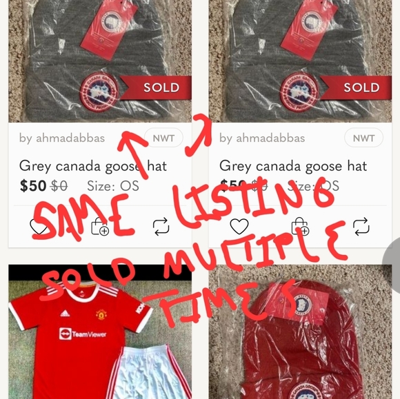 **BUYER BEWARE** Fake/ Counterfeit /Imitation Canada Goose hats & other apparel - Picture 10 of 12